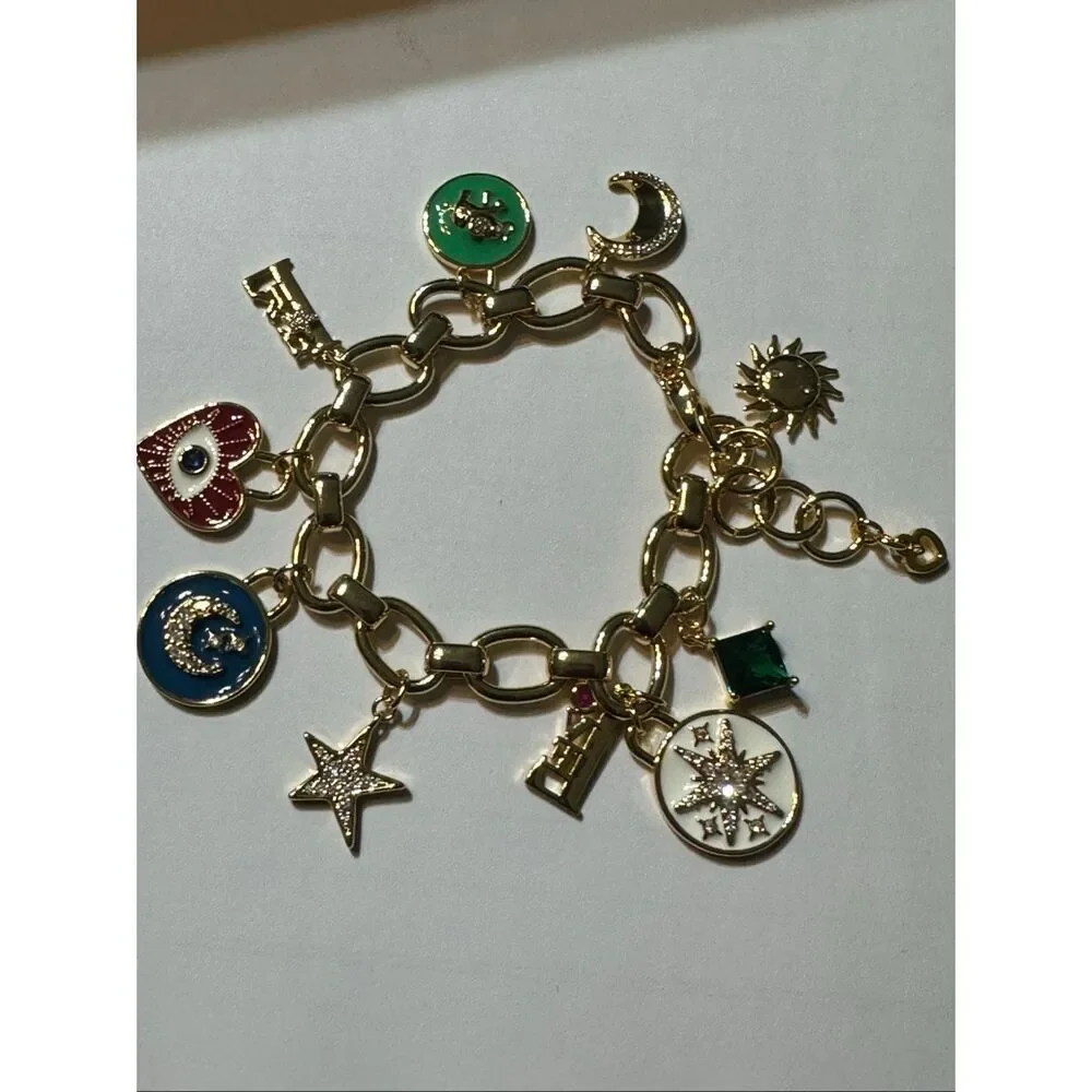 Kate Spade NWT Like Magic charm bracelet RARE evil eye - Picture 6 of 11